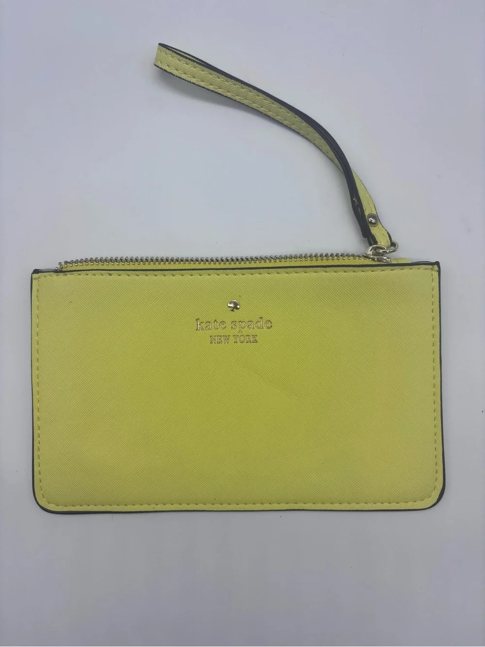 kate spade New York Bright Yellow Saffiano Wristlet